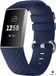 Strap-it Fitbit Charge 4 silicone band - donkerblauw - Maat: L