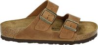 Birkenstock ARIZONA NATURAL LEATHER OILED - Tongs femme - Cognac - Taille 43