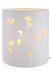 GILDE Ginkgo Tafellamp, decoratieve tafellamp, porseleinen decoratie met gatenpatroon, hoogte 20 cm