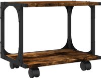 vidaXL Printerkastje 2-laags 41x28x33,5 cm bewerkt hout gerookt eiken