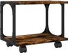 vidaXL Printerkastje 2-laags 41x28x33,5 cm bewerkt hout gerookt eiken
