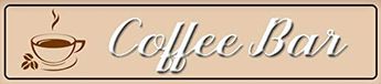 Schatzmix Straatbord Coffee Bar beige metalen bord decoratie 46x10 cm tin teken blikken bord, plaat, veelkleurig