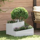 vidaXL Plantenbak zilver 60 x 60 x 50 cm gegalvaniseerd staal
