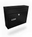Merkloos Relaxdays Brievenbus - Metaal - Zwart - 31 x 36 x 10 cm