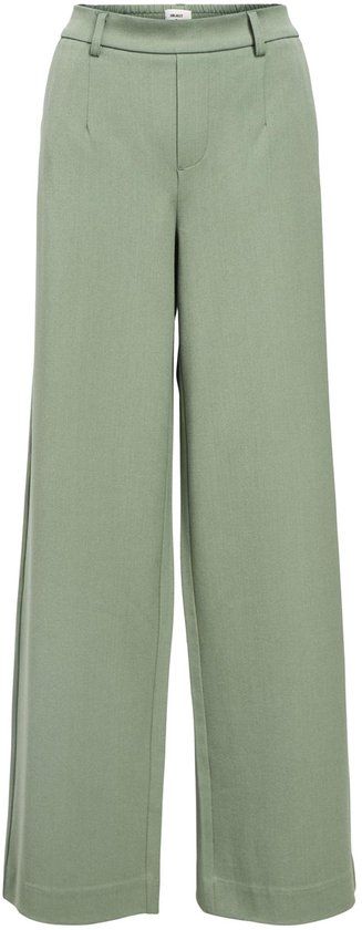 Object Objlisa Wide Pant Broeken Dames - Olijf - Maat 36