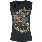 Spiral Celtic Dragon Spiral Tanktop - S tot XXL - voor Vrouwen - zwart