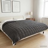 vidaXL Verzwaringsdeken Antraciet 220 x 235 cm 11 kg 100% Katoen