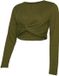 MAMALICIOUS MLMELONI LS CROP TOP NOOS Dames Blouse L Sphagnum