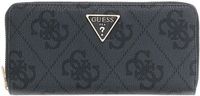GUESS Laurel II Large Zip Around Wallet Coal Logo donkergrijs