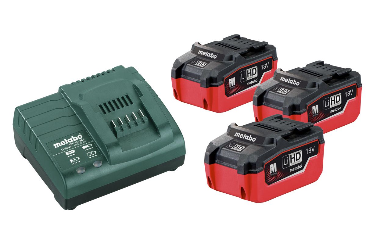 Metabo 685074000 18V LiHD accu starterset 3x 5.5Ah + lader