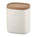 Guzzini - Tierra, pot M met deksel, gemaakt van gerecyclede materialen - melkwit, 12,3 x 9,4 x H 15 cm | 1000 cc