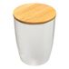 Keramische 5five Keramische voorraadpot + bamboe, wit, 1,5 l