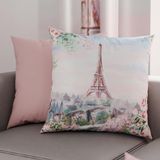 PETTI Artigiani Italiani - Paar kussenslopen 40 x 40 cm, van microvezel, decoratief kussen voor slaapkamer, bank, woonkamer, set van 2 kussenslopen, 100% City Pink (roze)