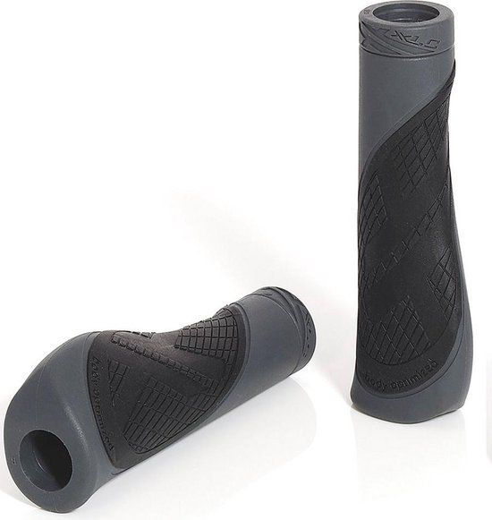 XLC BO2 GR-S17 Comfort Grips - Ergonomic - Black/Grey - 135/92mm