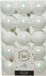 Decoris Kerstballen - 30 stuks - Wit Parelmoer - D6 cm - Kunststof