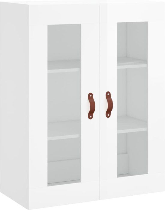 VidaXL Wandkast 69,5x34x90 cm hoogglans wit