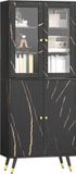 Homcom Boekenkast - Spaanplaat - 70x35x170cm - Zwart