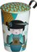 Eigenart TEAEVE Theebeker "Little Geisha Petrol" met Dekseltje en RVS Theezeef 350 ml