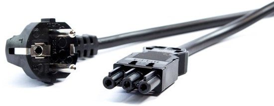 Wieland GST18/3® - CEE 7/7 (haaks) stroomkabel - 3x 1,5mm / zwart - 1,5 meter