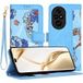 Techsuit Hoesje geschikt voor HONOR 200 Pro - FlipCraft Book Wallet Case met koord - Vibrant Blue