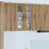 vidaXL Wandkast PORTO Artisan Eikenhout 60 x 31 x 80 cm