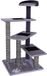 Ibenzoa® Poteau griffoir robuste pour chats, avec 3 plateformes de couchage et une surface de couchage confortable, 100 cm de haut, avec des poteaux en sisal bicolores, revêtement en peluche douce, dimensions 50x50x100 cm