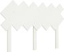 vidaXL Hoofdbord - 122,5x3x80,5 cm - Massief Grenenhout - Wit