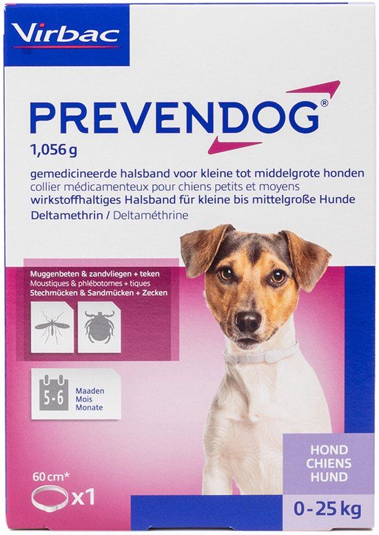Virbac Prevendog Halsband 5 t/m 25 kg - 60 cm