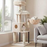 Merkloos / Sans marque SnelShoppen Kattenboom 125 cm Kattentoren Beige