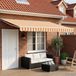 Maison Exclusive Parasol électrique, 4,5 x 3,5 mètre, rayé jaune-orange