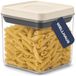 WELLHAUS boîte de stockage 1 litre, couvercle beige, hermétique, avec bouton-poussoir, 1 pièce