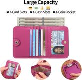 Merkloos / Sans marque Wan GmbH Portemonnee Dames - Creditcardhouder - Veilig opbergen - RFID blokkering - Aluminium - Rood