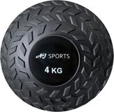 AJ-Sports Slam ball 4kg - Medicijnbal - Medicine bal - Wall ball - Met extra Grip - Zwart
