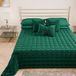 PETTI Artigiani Italiani Dekbed voor tweepersoonsbed van zacht en warm fluweel, lentedekbed voor de herfst, voor tweepersoonsbed, smaragd, 100% Made in Italy