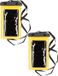 Bellatio Design Telefoonhoesje - 2 ST - waterdicht - voor alle telefoons tot 6 inch - geel