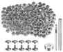 Rivets en cuir, 200 pièces, 10x8 mm, avec kit d'outils, couleur argent