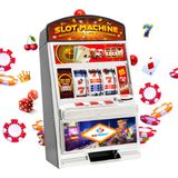 Mad Monkey Slot Machine Money Box XL, Slot Machine Money Box met Licht en Geluid, Slot Machine met Licht, Munt Machine voor Kinderen en Volwassenen, Casino Machine voor Echt Geld, One-Armed Bandit