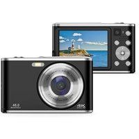 Compacte digitale camera DC306 4K uhd 48MP 2.8 “ voor - zwart
