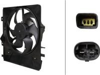 HELLA Lüftermotor 12 V, 240 W, 5-polig, geeignet für unter anderem CITROËN C3
