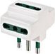 Vimar RI.00321B meervoudige adapter SICURY 250 V~, grote stekker 2P+T 16 A Italiaanse standaard type S17, drie bus 2P+T 16 A Italiaanse standaard type P17/11