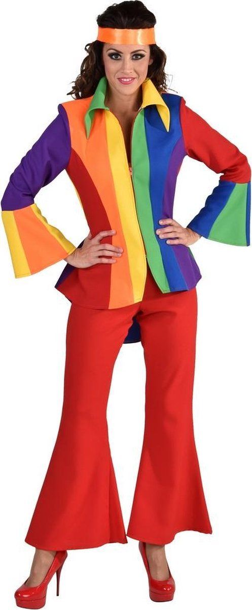 Magic by freddy Regenboog Festival Jas Met Lang Achterpand Vrouw | Small | Carnaval kostuum | Verkleedkleding