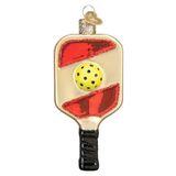 Old World Christmas Pickleball Paddle Glas Geblazen Ornamenten voor Kerstboom