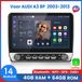 Awesafe Autoradio 8-Core 4+64GB 10.1 Inch - Convient Pour Audi A3 2003 à 2013 - Carplay Sans Fil Android Auto - Écran Tactile - Navigation GPS 4G WiFi - Radio Bluetooth - Support pour carte SIM 4G