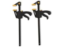 Kinzo Lijmklemmen - Set 2 Stuks - Kunststof Veerklemmen - Zwart/Geel - 30 x 21 x 47,5 cm