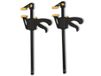 Kinzo Lijmklemmen - Set 2 Stuks - Kunststof Veerklemmen - Zwart/Geel - 30 x 21 x 47,5 cm