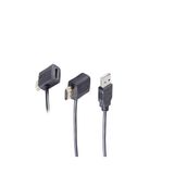 ShiverPeaks BS10-01002 video kabel adapter 0,5 m HDMI Type A (Standaard) HDMI + USB Zwart
