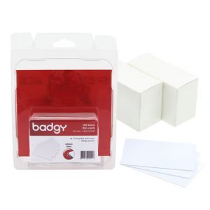 Badgy CBGC0020W - Blanco plastic kaartjes - wit