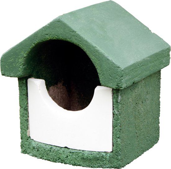 CJ Wildlife Nestkast houtbeton klein model halfholenbroeders groen