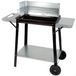 Barbecue à charbon de bois - 90 x 32 x 85 cm - Contrôle de la température - Noir et gris - 4 hauteurs