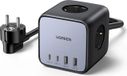 UGREEN 65W USB-C oplader, snellader, bureauoplader met stopcontacten, USB-A, USB-C PD, grijs/zwart